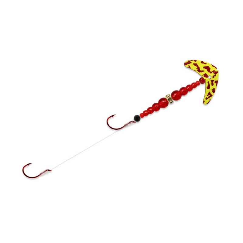Double Whammy Pro Size 4 Chartreuse Red Tiger/Ruby