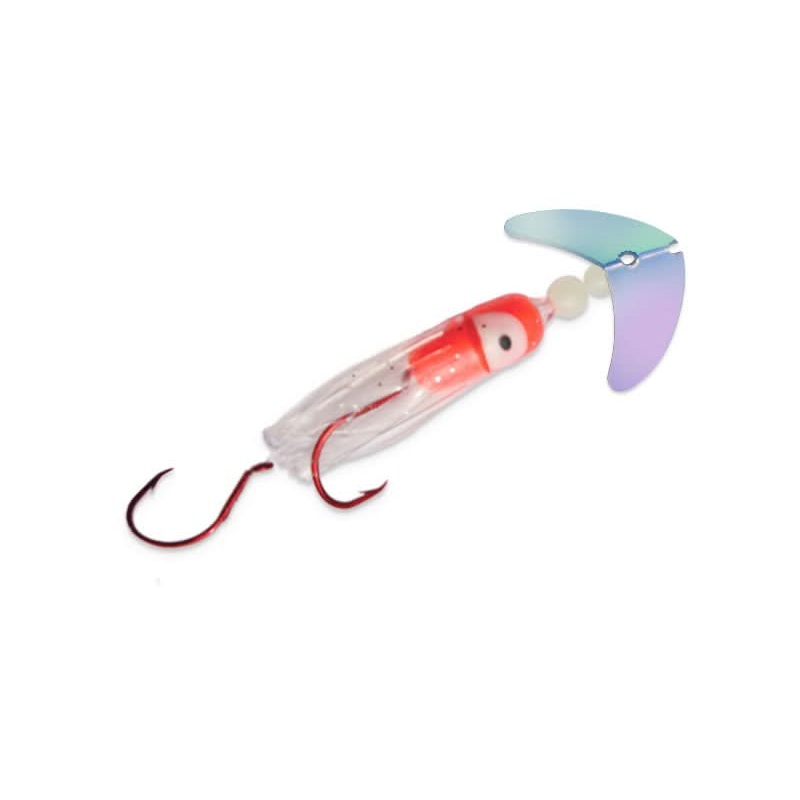 Smile Blade Kokanee Hoochie Size 4 UV Glo Burst/Red