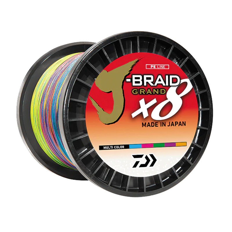 Daiwa J-Braid X8 Grand Braided Line Multi-Color