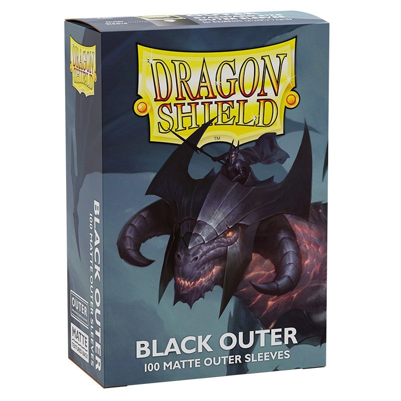 Dragon Shield Sleeves: Outer Sleeves Standard Matte – Black 100CT