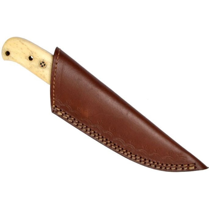 Ruko Himalayan Poplar/bone-full Tang 4-1/2 420a Stainless W/leather Sheath
