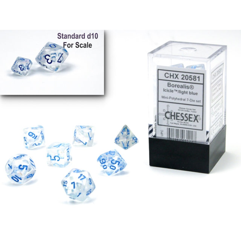 Borealis Mini-hedral Icicle/light blue Luminary 7-Die