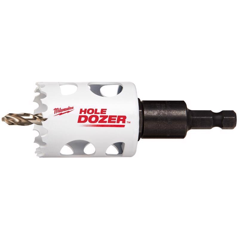 Milwaukee Hole Dozer 1-1/2 in. Bi-Metal 2.7 in. L X 3/8 in. D Hole Saw with Arbor and Pilot Bit