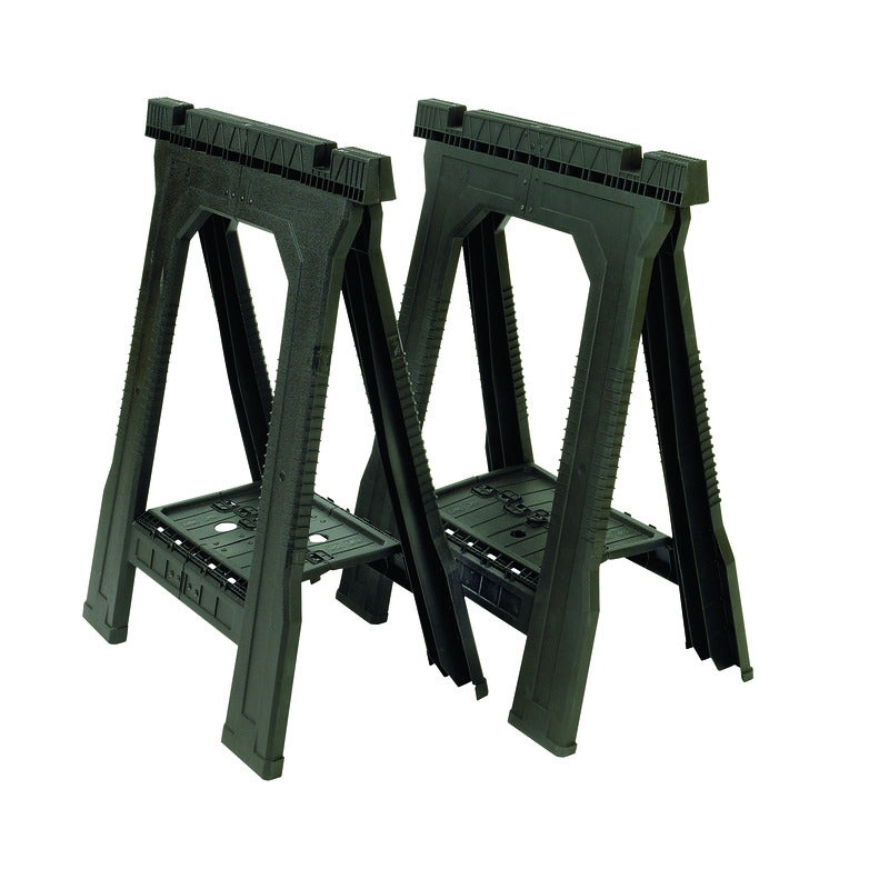 Stanley 32 in. H X 22-1/2 in. W X 5 in. D Folding Sawhorse 800 lb. cap. 2 pc (IN-STORE PICKUP ONLY)