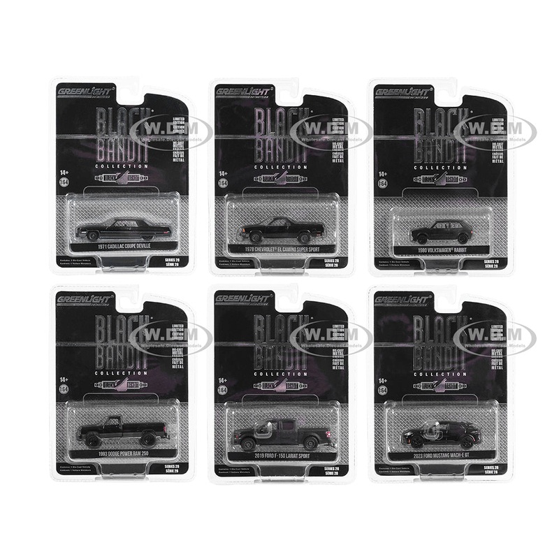 Diecast Green Light Black Bandit Series (1 Car per purchase)
