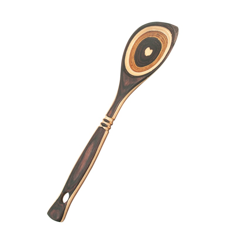 Island Bamboo Pakka Wood Corner 12 Spoon in Natural