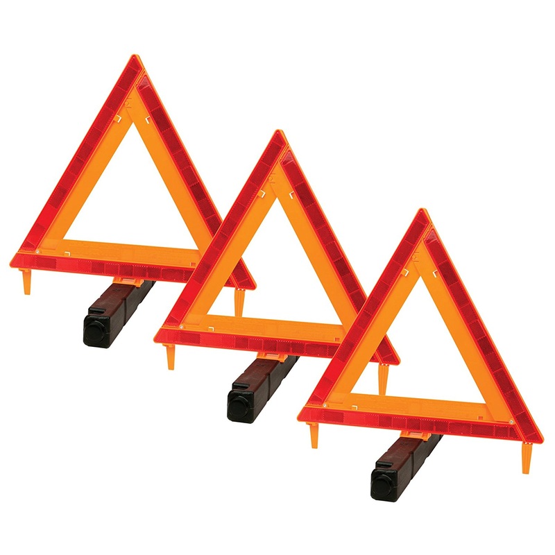 Perform Tool Large Early Warning Roadside Emergency Reflective Triangle; Pack of 3