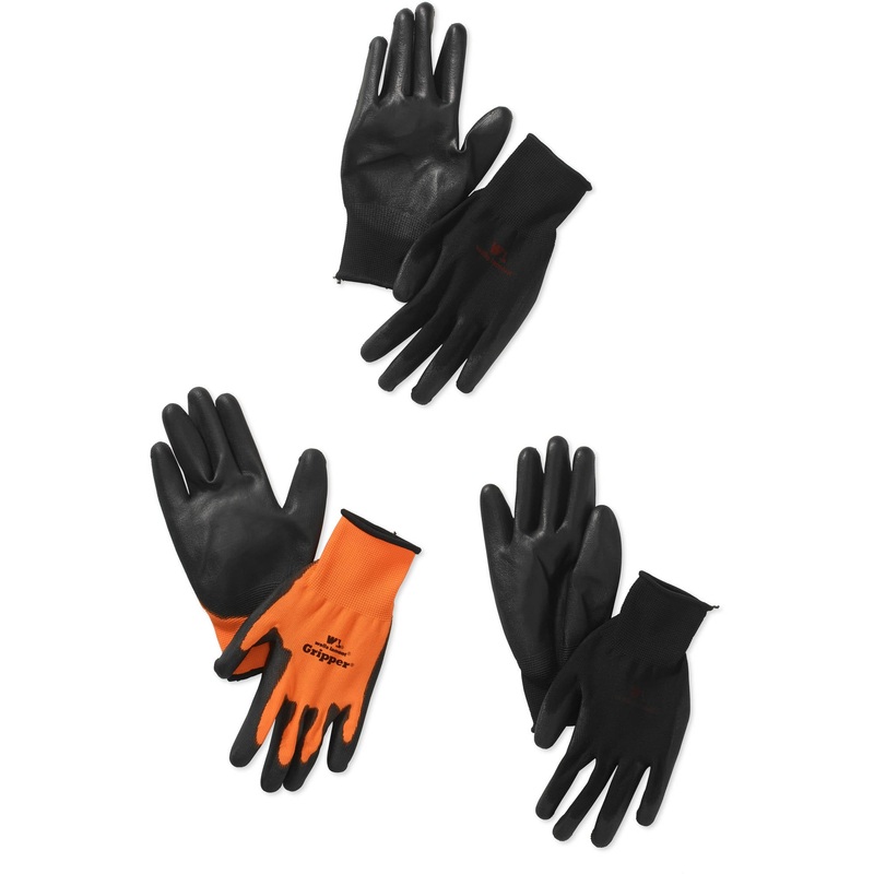 Wells Lamont Mens 3pk PU Coated Gripper Glove