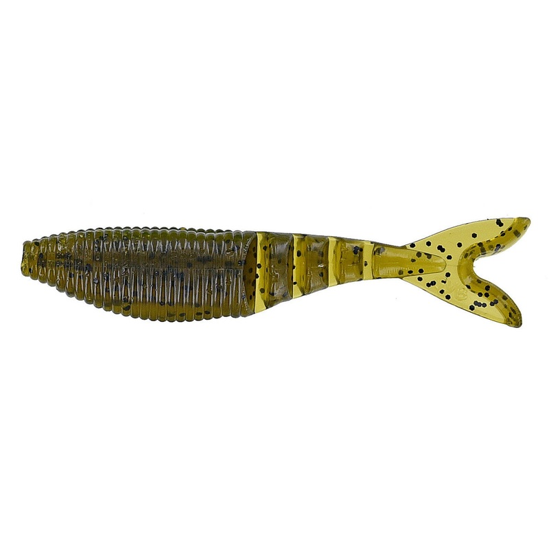 Yamamoto Zako Minnow 4 Chatterbait Trailer (Green Pumpkin Black Flake)