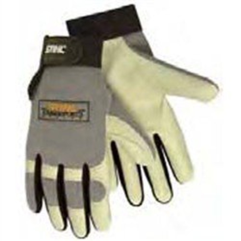 STIHL TIMBERSPORTS Leather Palms Gloves Black/Gray/Cream M 1 Pk