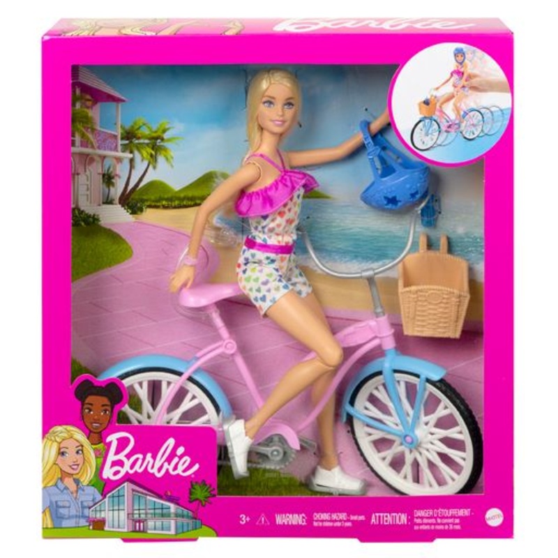 Barbie Doll and Bike Playset with Doll (11.5 in Blonde) & Bicycle