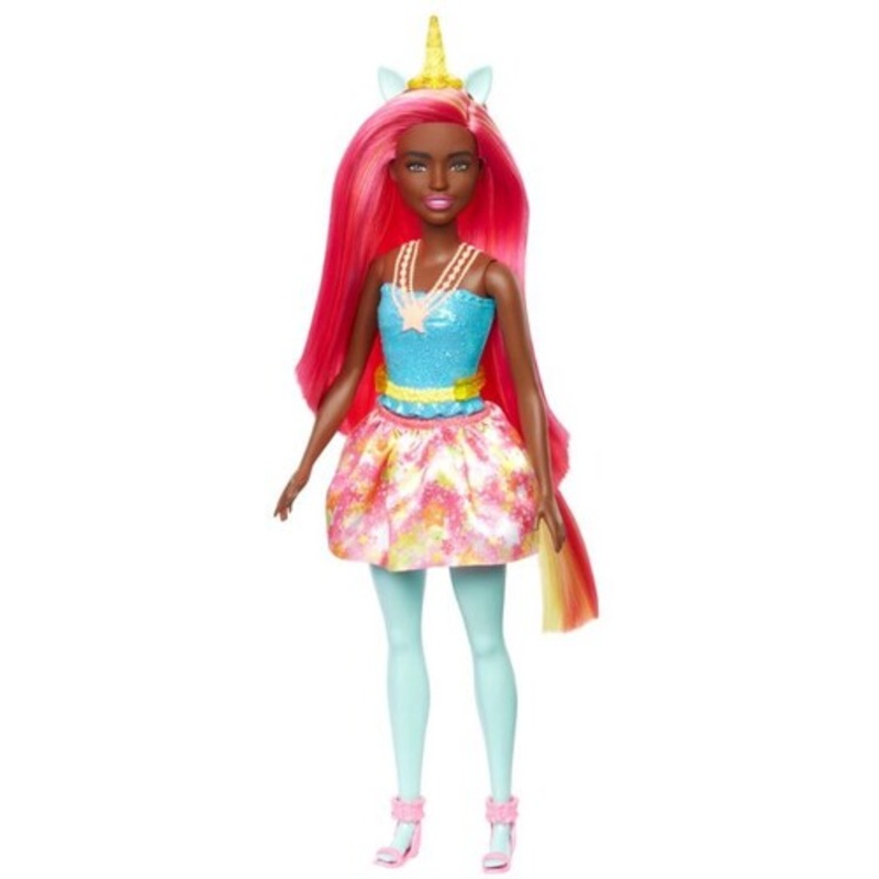 Barbie Unicorn Yellow Horn Red And Yellow Hair