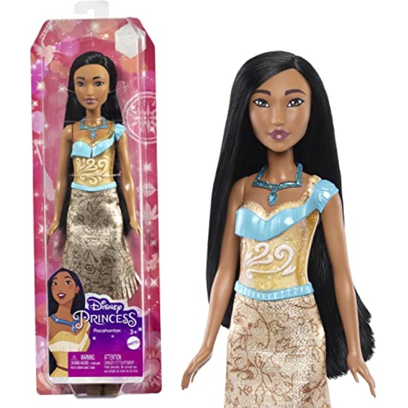 Disney Princess Pocahontas 11 Inch Fashion Doll with Black Hair Brown Eyes & Necklace Accessory