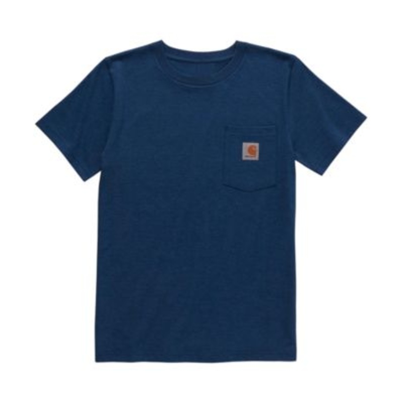 Carhartt Baby Boys’ Short Sleeve Pocket T-Shirt Dark Denim Heather 2T-4T