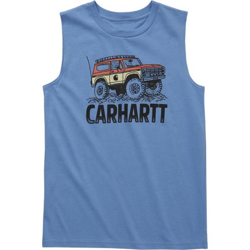 Carhartt Boy’s Sleeveless Off Road T-Shirt Azure Blue S-XL