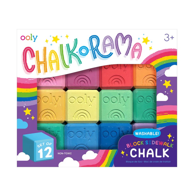 Ooly Chalk-O-Rama Block Sidewalk Chalk (12 Set)