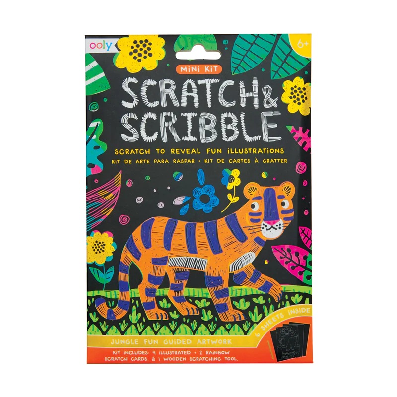 Ooly Jungle Fun Mini Scratch and Scribble Art Kit