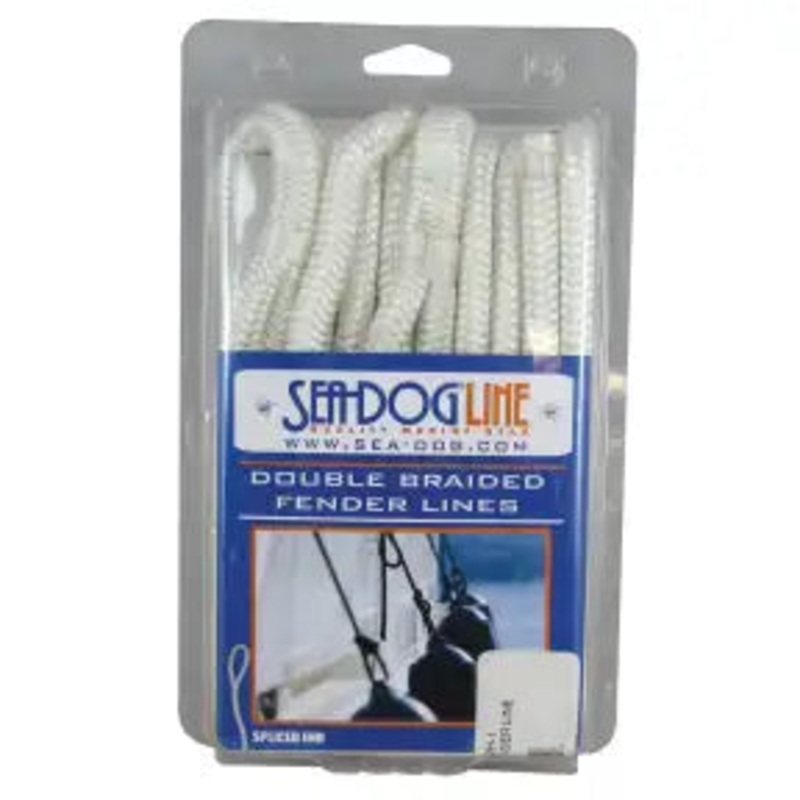 Sea-Dog 3/8 6′ Double Braid Fender Lines (White)
