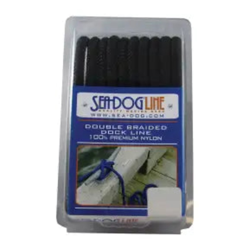 Sea-Dog Double Braid Dock Line – 3/8 x 15 ft. (Black)