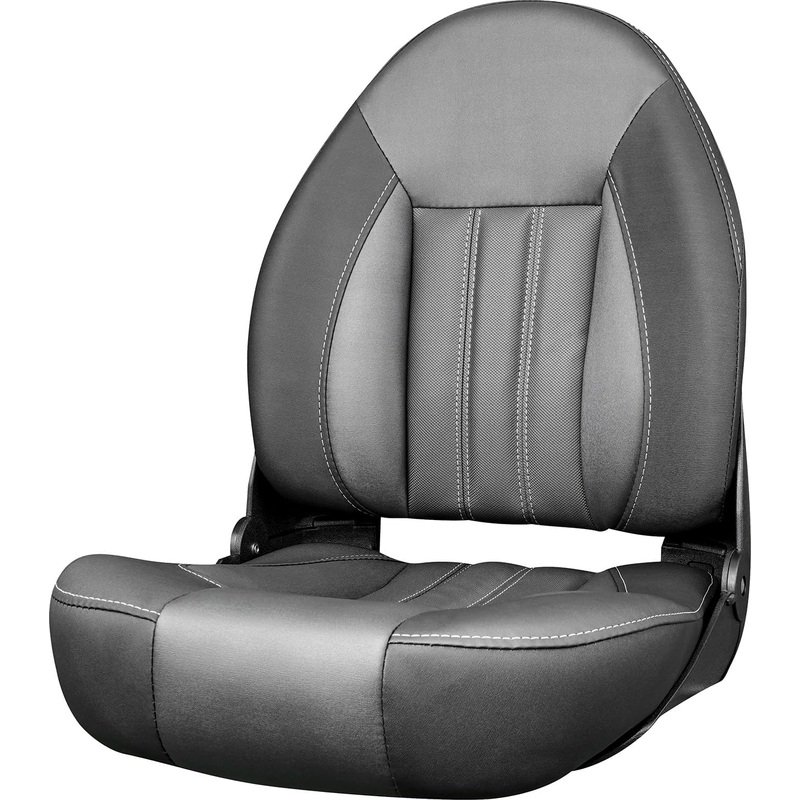 Tempress ProBax Orthopedic Folding High Back Boat Seat (Black/Charcoal/Carbon)