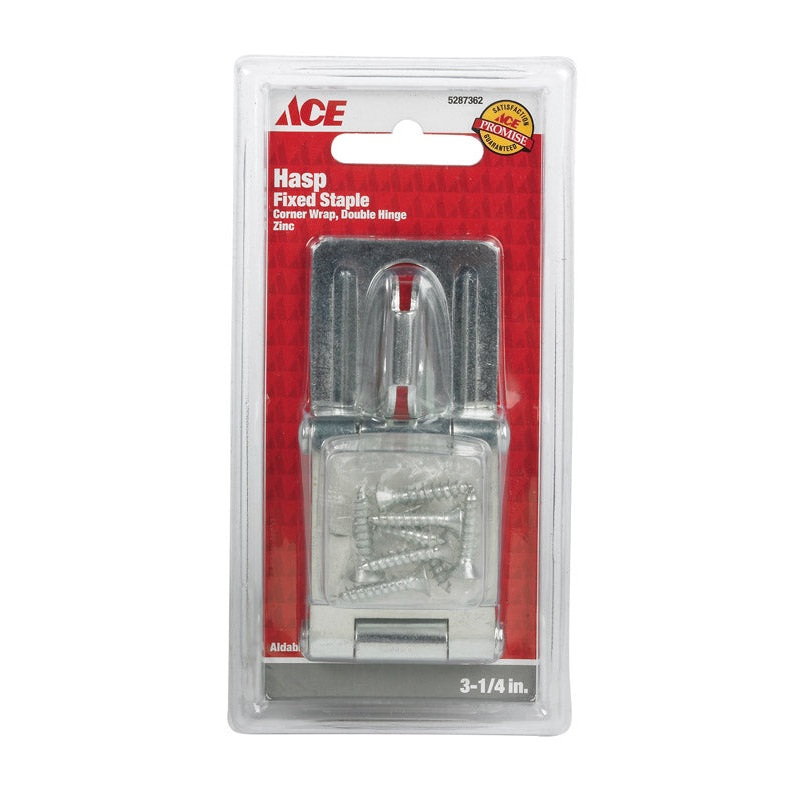 Ace Zinc 3-1/4 in. L Double Hinge Safety Hasp 1 pk