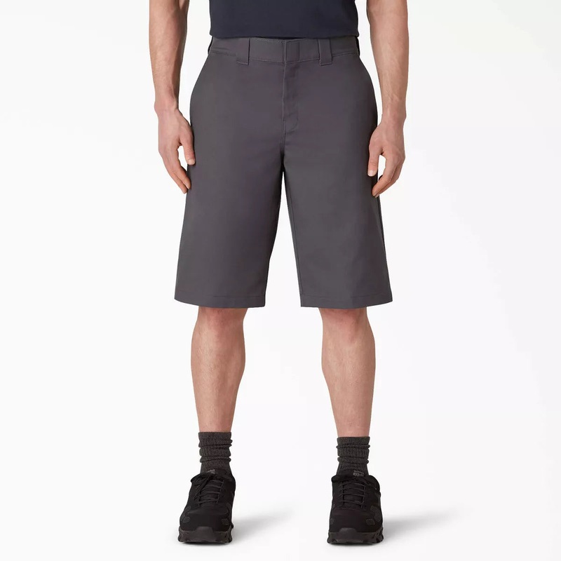 Dickies Cooling Active Waist Flat Front Shorts (Charcoal) Waist Size 30