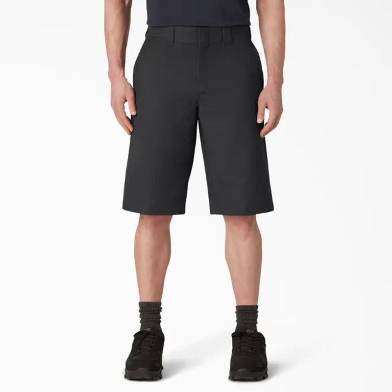 Dickies Mens 13 Flat Front Active Waist Short (Black) Waist Size 38