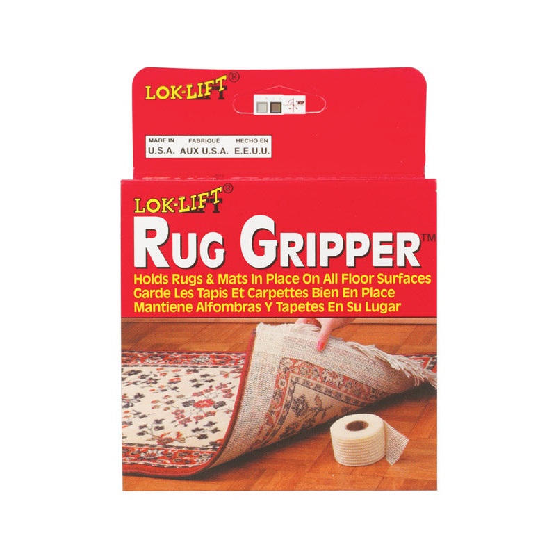 Lok-Lift 2.5 in. W X 25 ft. L Reversible Scrim Indoor Rug Gripper