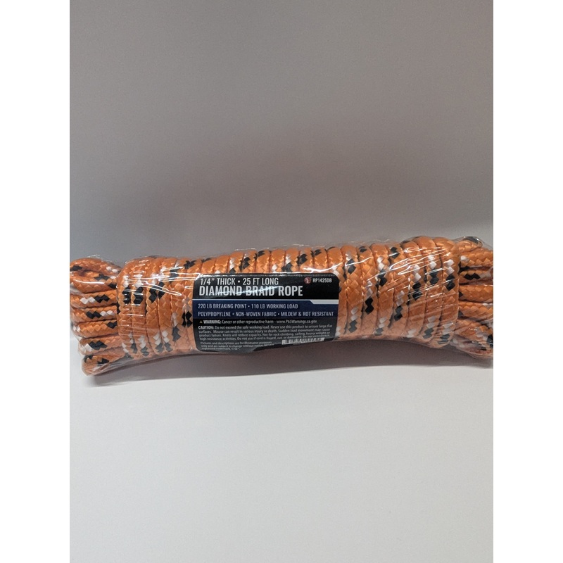1/4 DIAMOND BRAID ROPE 70LBS