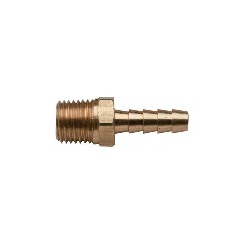 Moeller Marine 033401-10 Hose Barb, 1/4 NPT x 1/4 Brass Male Thread