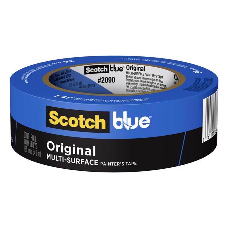 ScotchBlue 1.41 in. W X 60 yd L Blue Medium Strength Original Painter’s Tape 1 pk