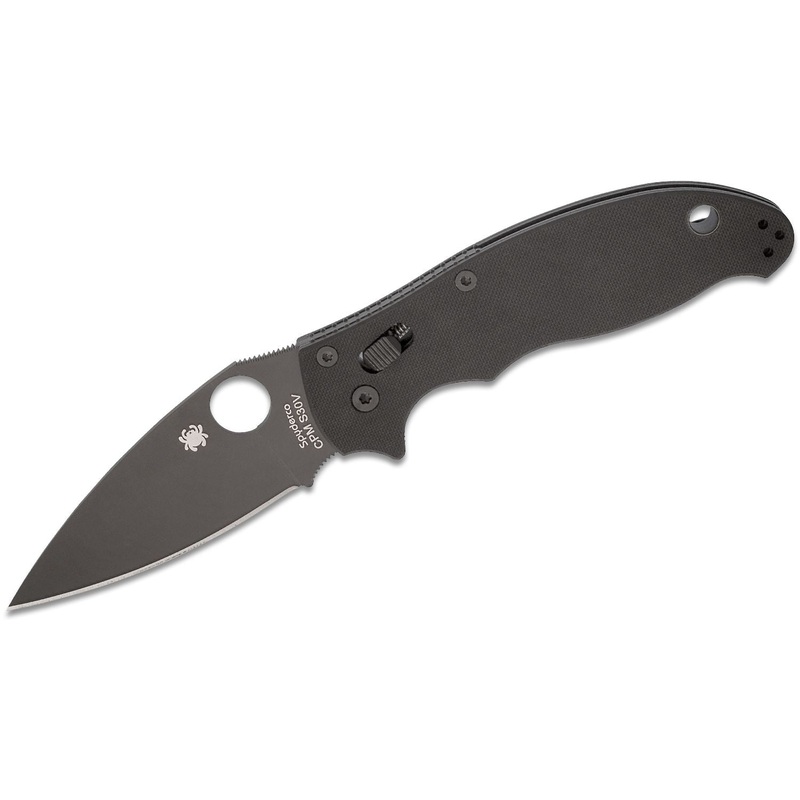 Spyderco Manix 2 Folding Knife 3-3/8 Black Plain S30V Blade