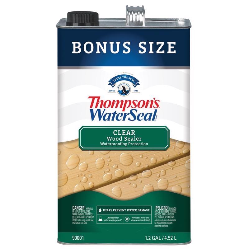 Thompson’s WaterSeal Clear Wood Sealer Clear Oil-Based Wood Sealant 1.2 gal