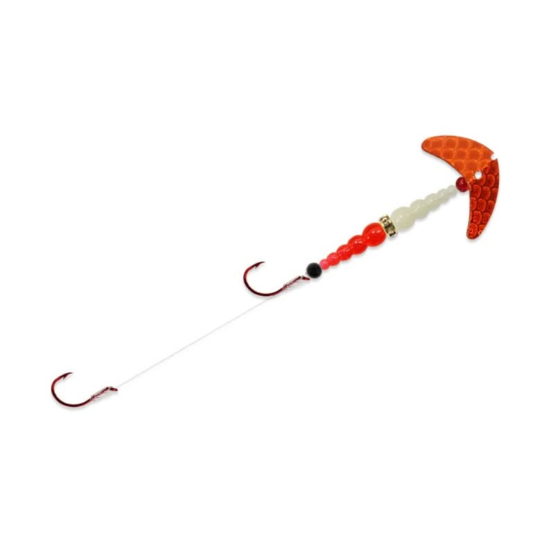 Double Whammy Pro Size 4 Copper Scale/Glow/Fire Orange