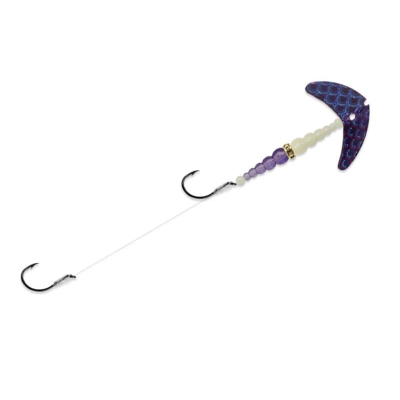 Double Whammy Walleye Size 4 Purple Scale/Glow/Purple
