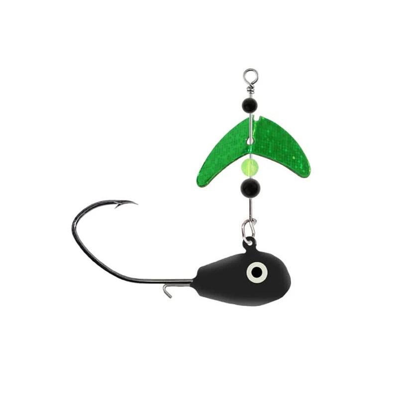 Smile Blade SD Drift Jig Size 3/8oz Black/Green Sparkle