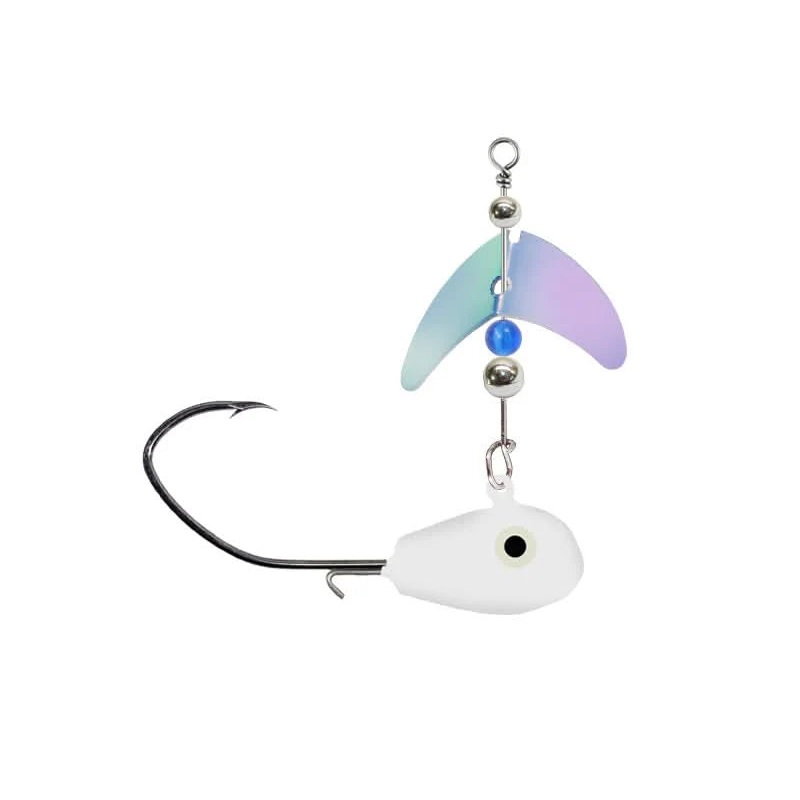 Smile Blade SD Drift Jig Size 3/8oz Glow White/UV Glo Burst