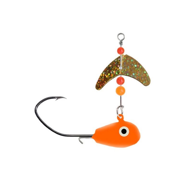 Smile Blade SD Drift Jig Size 3/8oz Orange/Gold Sparkle