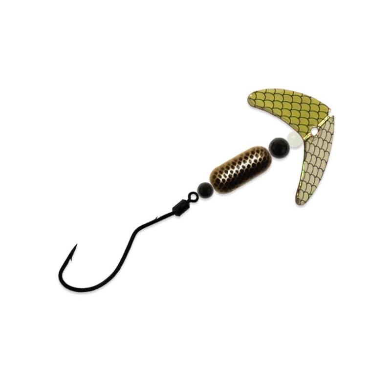 Smile Blade SpinDrift Walleye Size 1 Gold Mirror Black Scale/Gold Black Scale