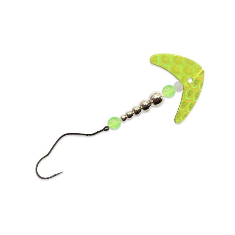 Smile Blade Super Slow Death Size 1 Chartreuse Scale/Chrome/Chartreuse