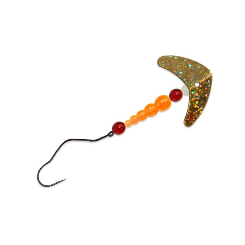 Smile Blade Super Slow Death Size 1 Gold Sparkle/Fire Orange/Ruby