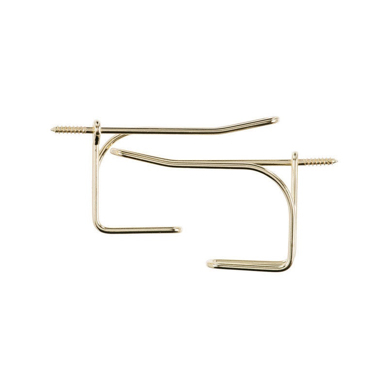Ace 3-1/4 in. L Bright Brass Gold Brass Medium Coat and Hat Garment Hook 35 lb. per Hook lb. cap. 2