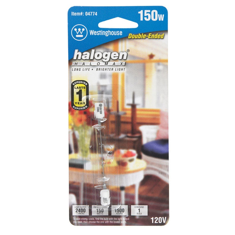 Westinghouse 150 W T3 Double-Ended Halogen Bulb 2,600 lm White 1 pk