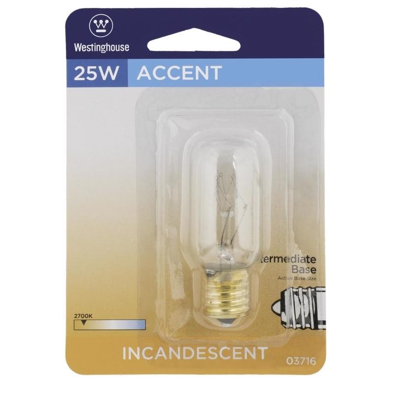 Westinghouse 25 W T8 Tubular Incandescent Bulb E17 (Intermediate) Warm White 1 pk