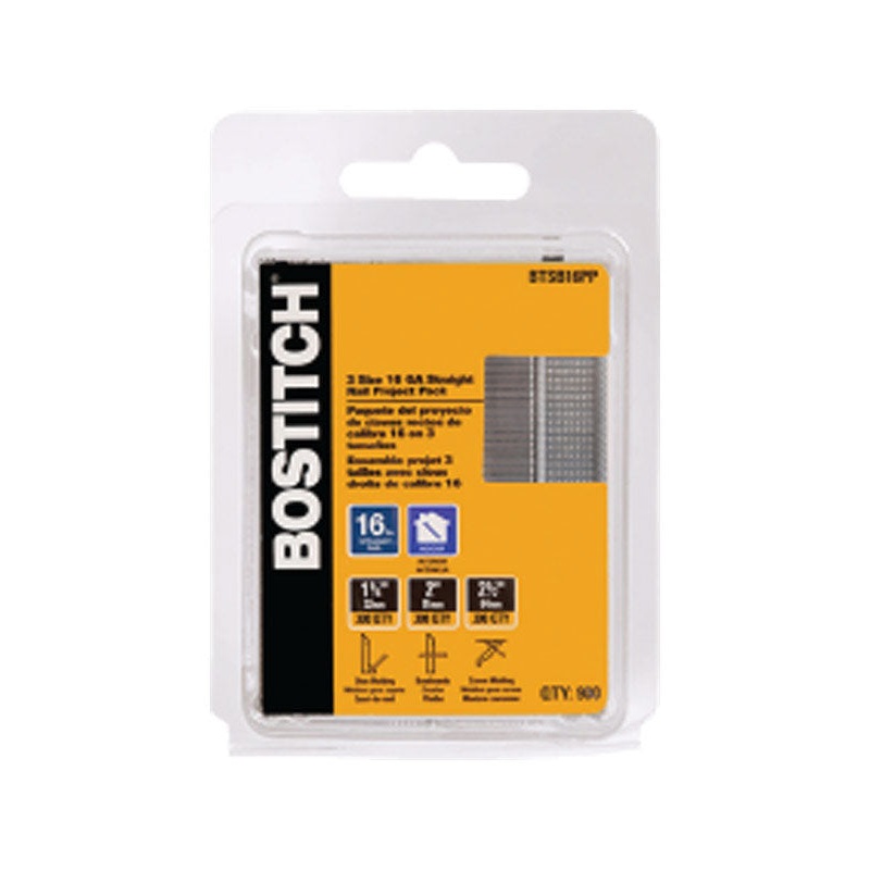 Bostitch 16 Ga. Straight Strip Brite Finish Nails 900 pk