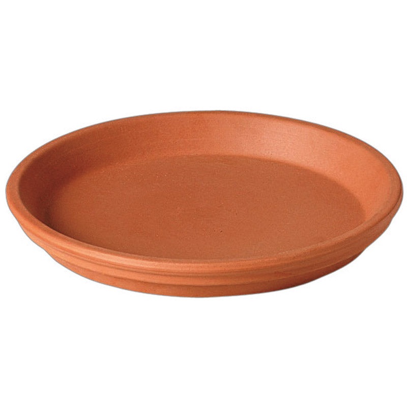 Deroma 10 in. D Clay Traditional Plant Saucer Terracotta