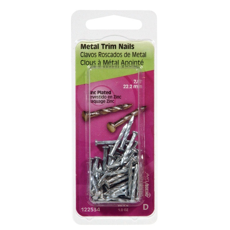 HILLMAN Anchor Wire 7/8 in. Trim Zinc-Plated Steel Nail Flat Head 1 oz