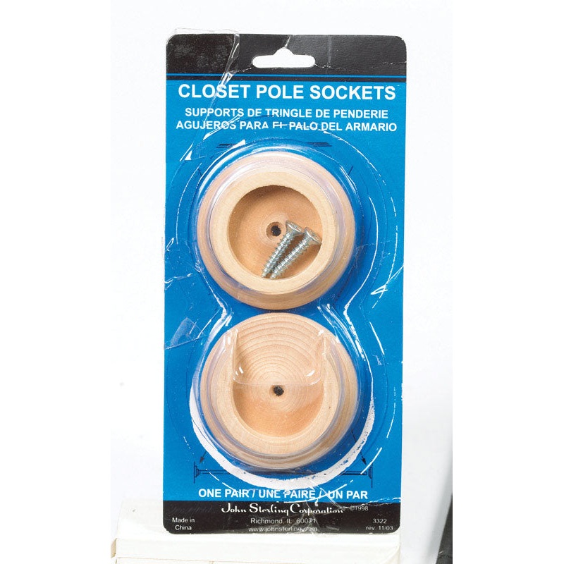 John Sterling Pro 1-3/8 in. L X 1-3/8 in. D Oak Wood Rod Socket
