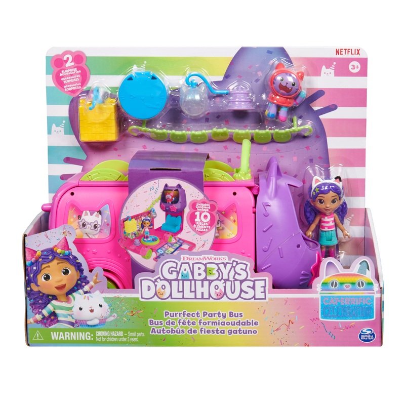 Gabby’s Dollhouse Celebration Party Bus Playset