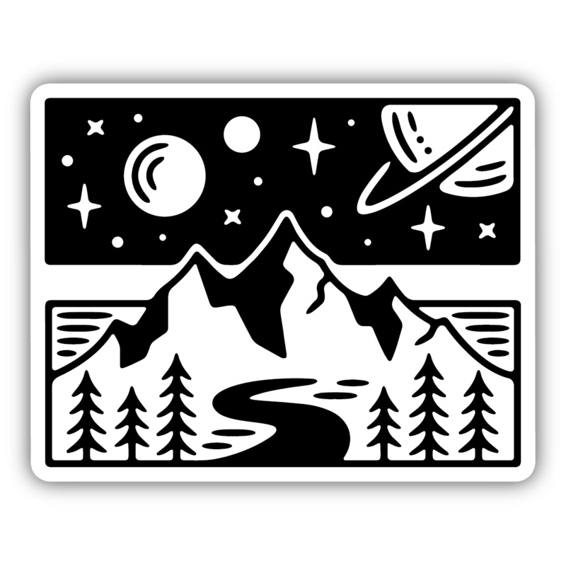 Space Mountain Large Sticker